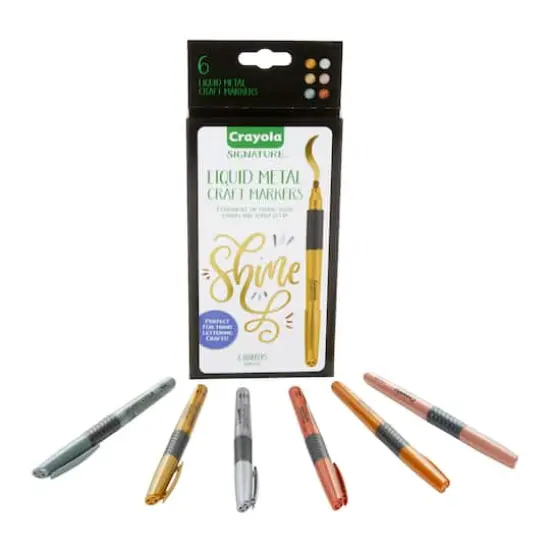 Crayola&reg; Signature&trade; Liquid Metal Permanent Markers {6}