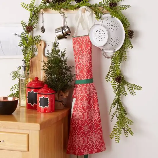 DII&reg; Joyful Snowflakes Jacquard Collection Apron {8}