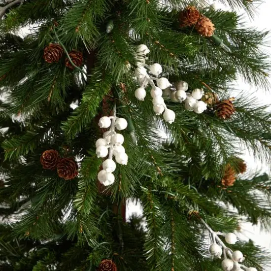 6ft. Pre-Lit Alpine Artificial Christmas Tree, Warm White LED Lights {6}