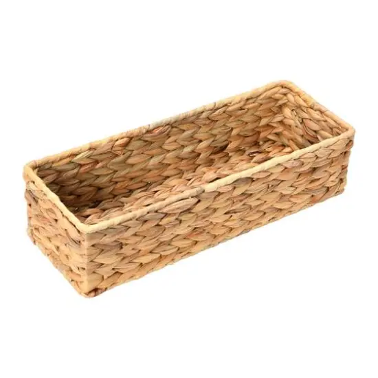 Household Essentials Water Hyacinth Rectangular Storage Basket {8}