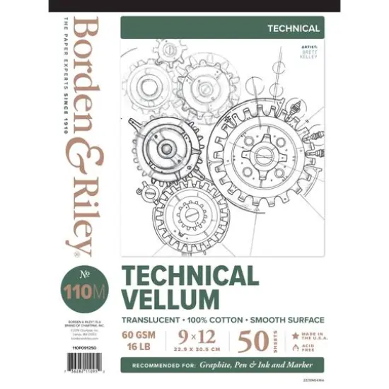 Borden & Riley&reg; No.110M Technical Vellum Pad {1}