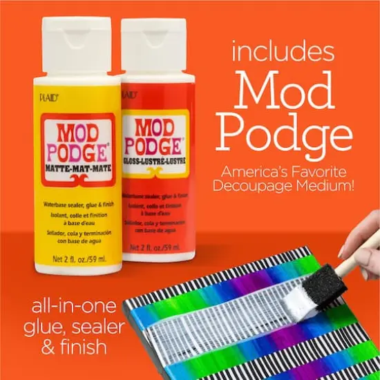 Apple Barrel® Acrylic Neon Paints & Mod Podge 13 Piece Set {11}