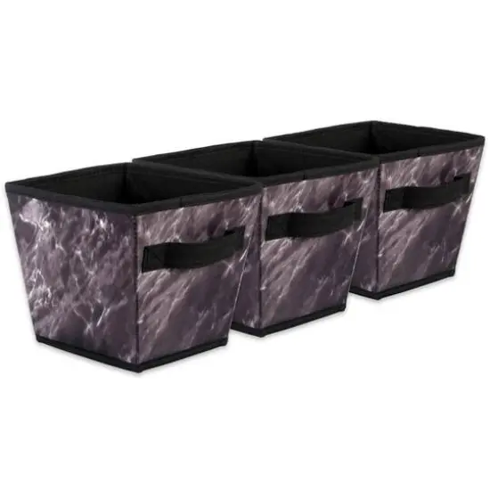 DII&reg; Medium Black Trapezoid Laundry Bin Set, 3ct. {1}
