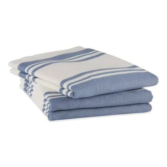 DII&reg; Stonewash Blue Chef Stripe Dish Towels, 3ct. {4}