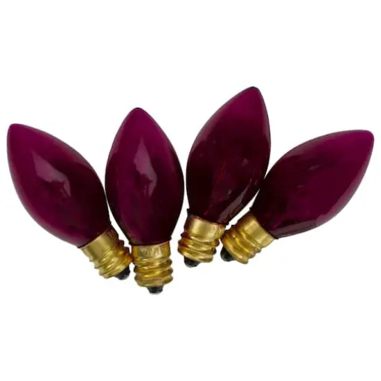 4ct. Transparent Pink Twinkle C7 Replacement Christmas Bulbs {4}