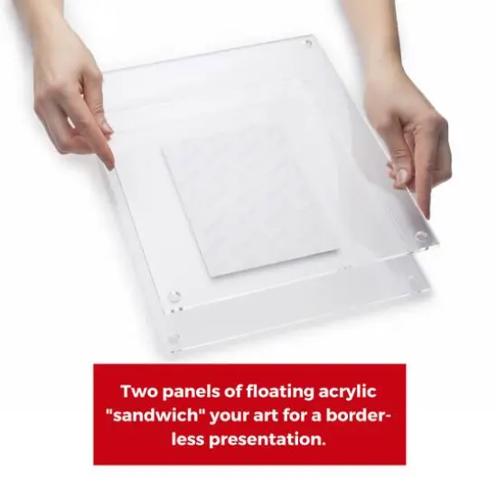 Cool Modern Frames 5 Pack Double Panel Acrylic Float Frames Gold {4}