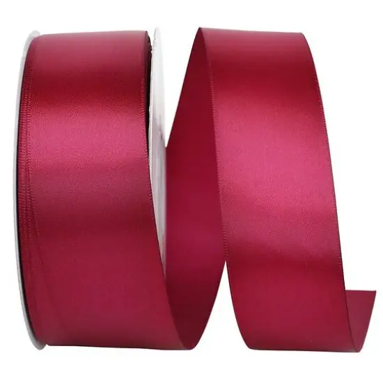 JAM Paper 1.5" x 50yd. Single Face Satin Ribbon Wine {1}