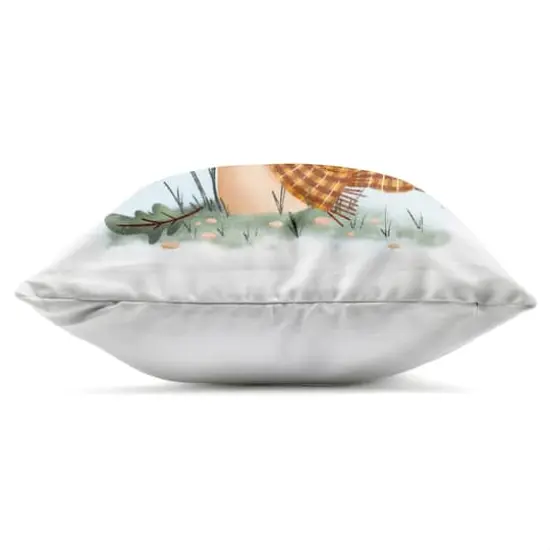 Stupell Industries Happy Mushroom in Scarf Outdoor Printed Pillow {4}