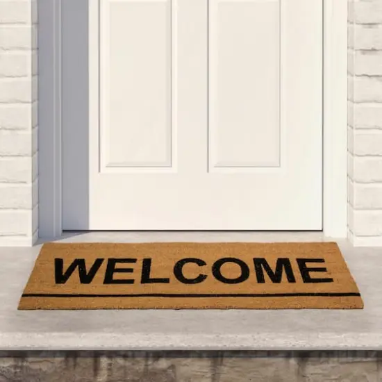 Natural Coir Welcome Doormat {3}