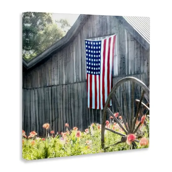 Stupell Industries Americana Barn Floral Farmland Canvas Wall Art {4}