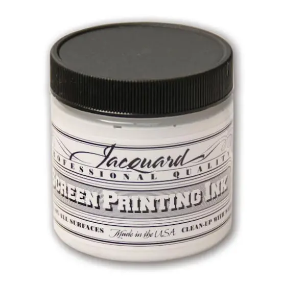 Jacquard Professional Screen Printing Ink, 4oz. Super Opaque White {1}