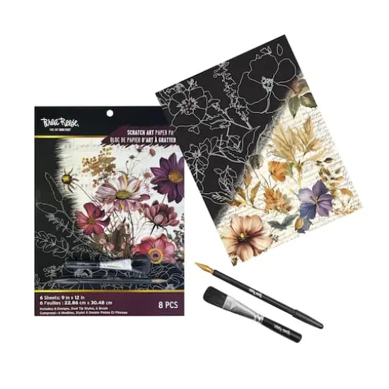 Brea Reese&trade; 9" x 12" Woodland Songs Scratch Art Paper Pad {4}