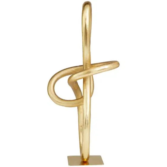 15" Golden Aluminum Abstract Sculpture D&eacute;cor {5}
