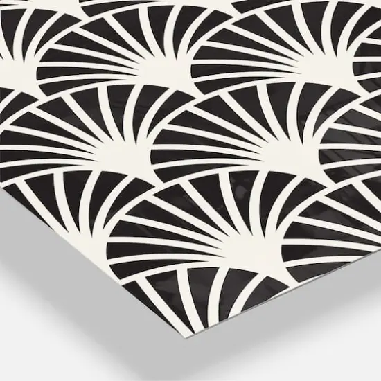 Designart Retro Art Deco Waves I Mid-Century Modern Multipanel Wall Clock {4}