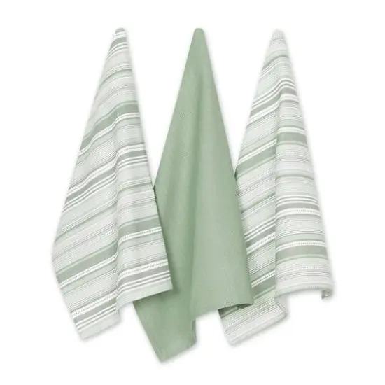 DII&reg; Urban Stripe Dish Towels, 3ct. Stonewash Blue {2}