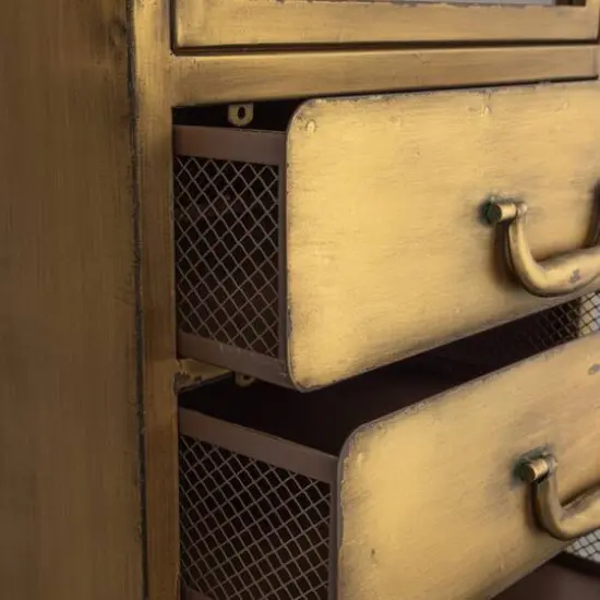 Hello Honey&reg; 35.5" 3-Drawer Metal Cabinet Gold {8}