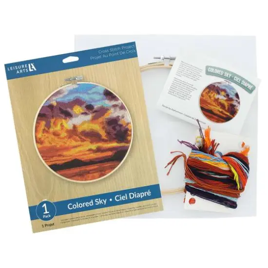 Leisure Arts&reg; 8" Colored Sky Cross Stitch Kit {4}