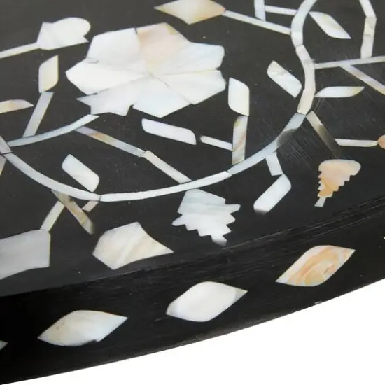 30" Gold Aluminum & Wood Eclectic Coffee Table {5}