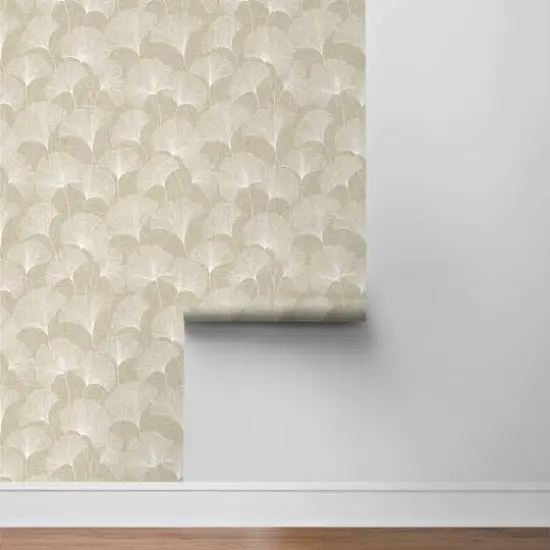 Surface Style Ginkgo Peel & Stick Wallpaper Linen {6}