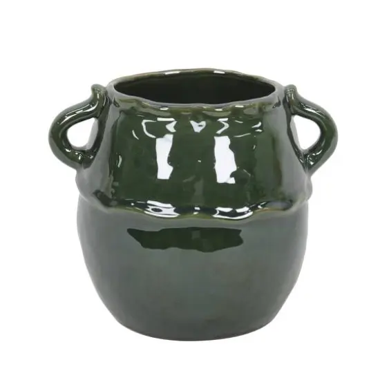 9" Green Ceramic Pot with Handles by Ashland&reg; {1}