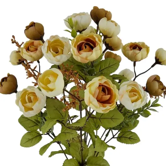 18" Ranunculus & Berry Deluxe Bush by Ashland&reg; Cream {3}