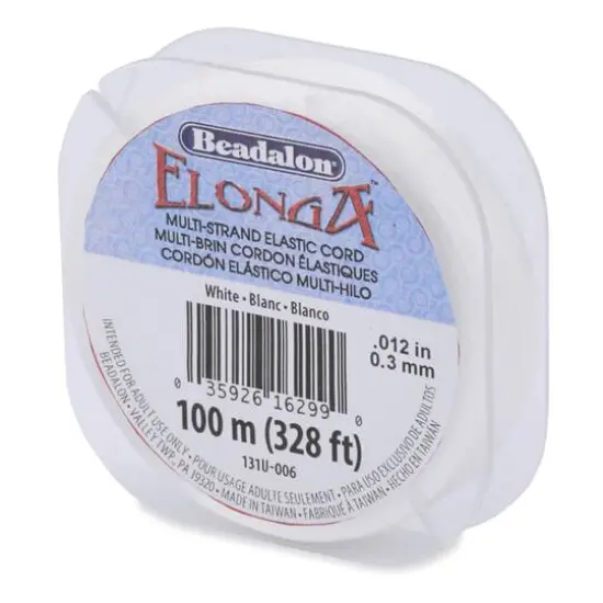 Beadalon&reg; Elonga&trade; 0.3mm White Stretch Cord {1}