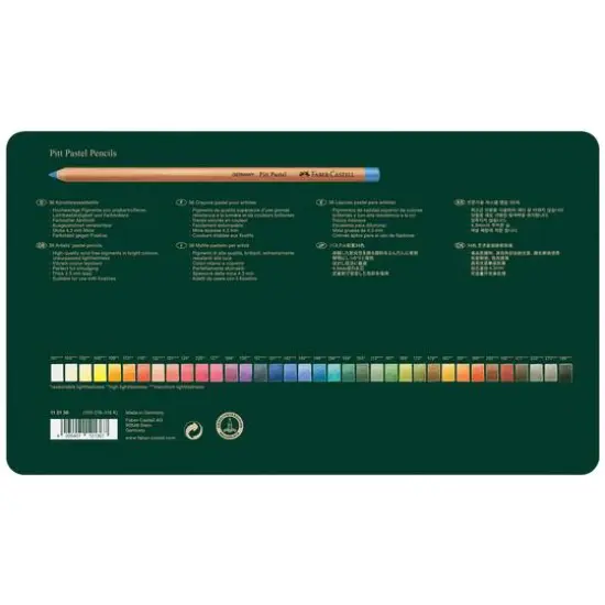Faber-Castell Pitt 36 Color Pastel Pencil Set {6}
