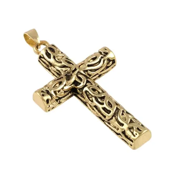 Antique Gold Filigree Cross Pendant by Bead Landing&trade; {1}