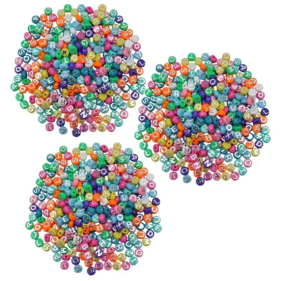 Hygloss&reg; Alphabet Beads, 3 Packs of 300 {1}