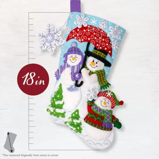 Bucilla&reg; Frosty Family Felt Stocking Kit {6}