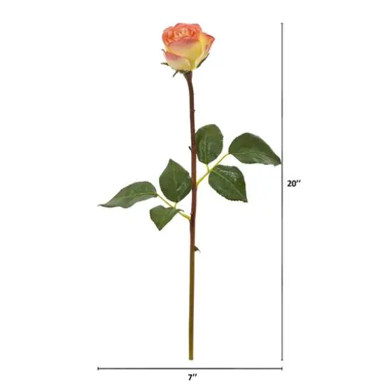 Rose Bud Flower Stem, 12ct. Salmon {3}
