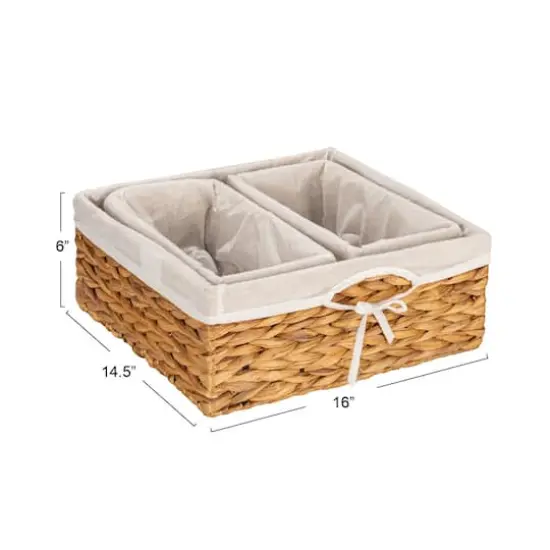Water Hyacinth Wicker Basket Set {4}