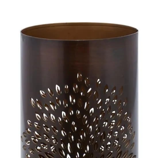 Brown Metal Eclectic Lantern Set {8}