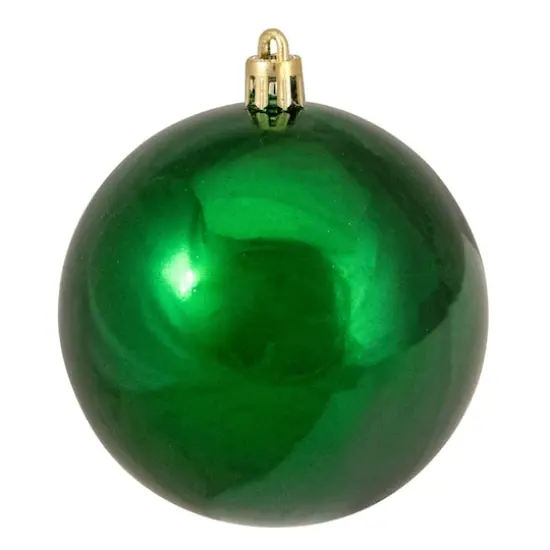 60ct Shiny Christmas Green Shatterproof Ball Ornaments {6}
