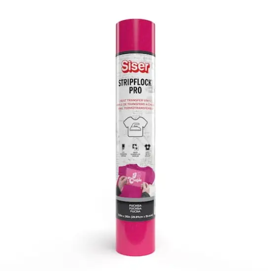Siser&reg; StripFlock&reg; Pro Heat Transfer Vinyl Fuchsia {1}