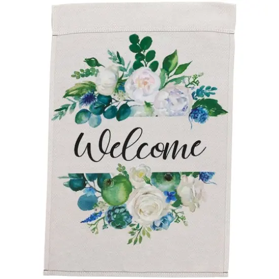 Welcome Mixed Florals Spring Outdoor Garden Flag {1}