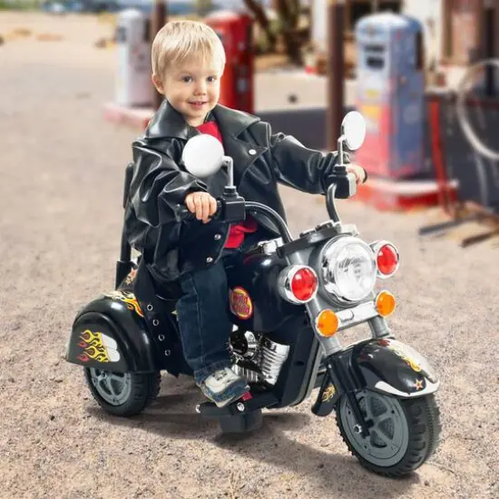 Toy Time Black Battery Operated Ride-On Motorcycle {3}