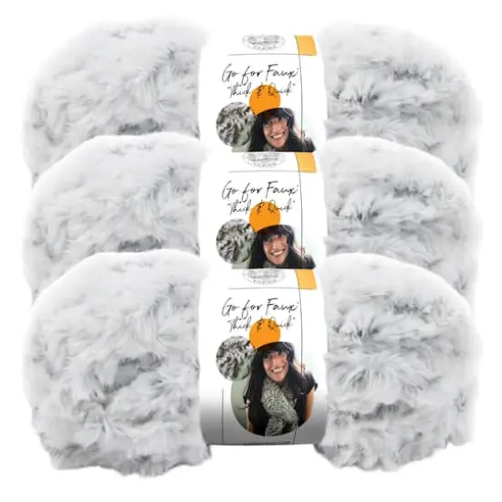 3 Pack Lion Brand&reg; Go For Faux&reg; Thick & Quick&reg; Yarn Chinchilla {1}