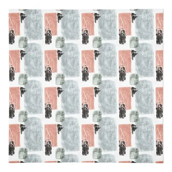 Blue and Pink Abstract 10" x 10" Cotton Twill Napkin {1}