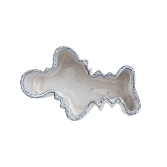 Hello Honey® 8.75" White Organic Stoneware Vase with Reactive Glaze {11}