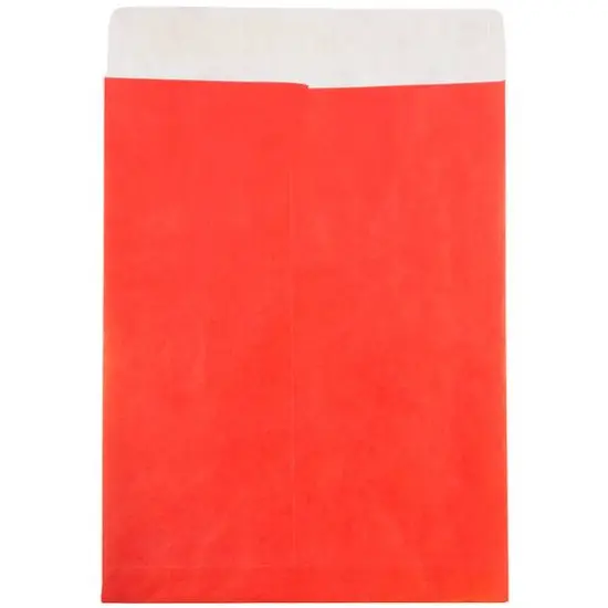 JAM Paper 10" x 13" Tyvek Tear-Proof Open End Catalog Envelopes, 25ct. Red {4}