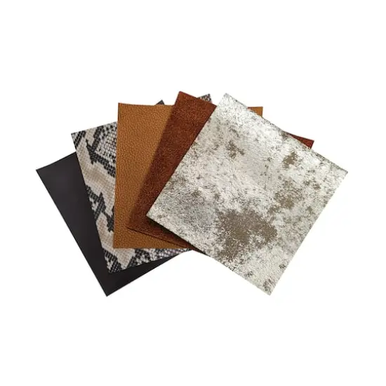 5" Brown Square Leather Flats Mix by Bead Landing&trade; {1}