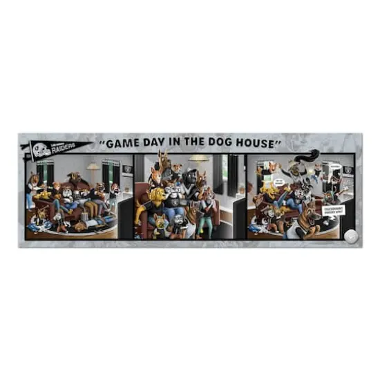 NFL Game Day in the Dog House 1,000 Piece Puzzle Las Vegas Raiders {4}