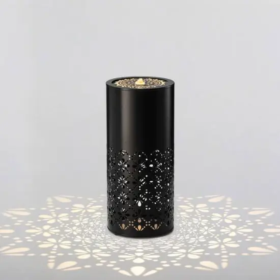 Glitzhome&reg; 23.5" Metal LED Cutout Pattern Outdoor Fountain {8}