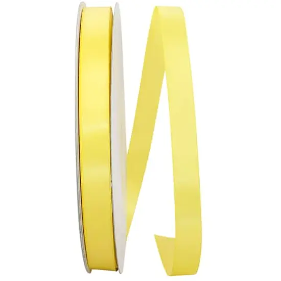 JAM Paper 5/8" x 100yd. Double Face Satin Ribbon Lemon {1}