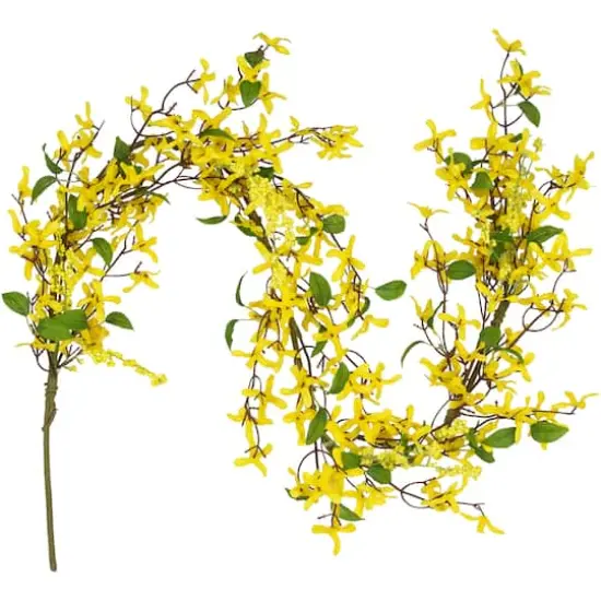 5ft. Yellow Forsythia & Berry Floral Spring Garland {7}