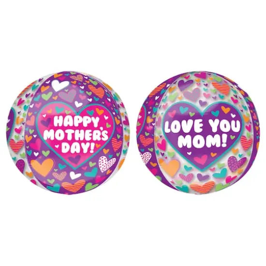 Orbz&reg; 16" Happy Mother's Day Hearts Foil Balloon {1}