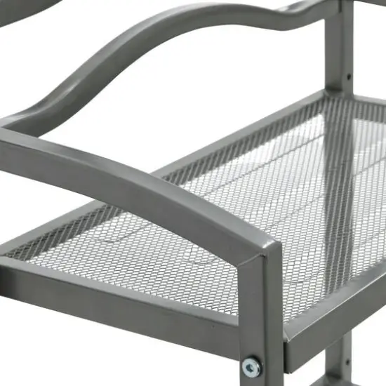 Household Essentials 2-Tier Metal Wall Mount Bathroom Shelf Silver {7}