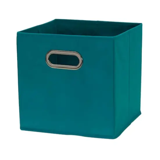 6 Pack Household Essentials 11" Fabric Storage Bins Teal {5}