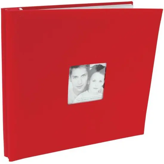 MBI Fashion Fabric Post Bound Album, 12" x 12" Red {1}